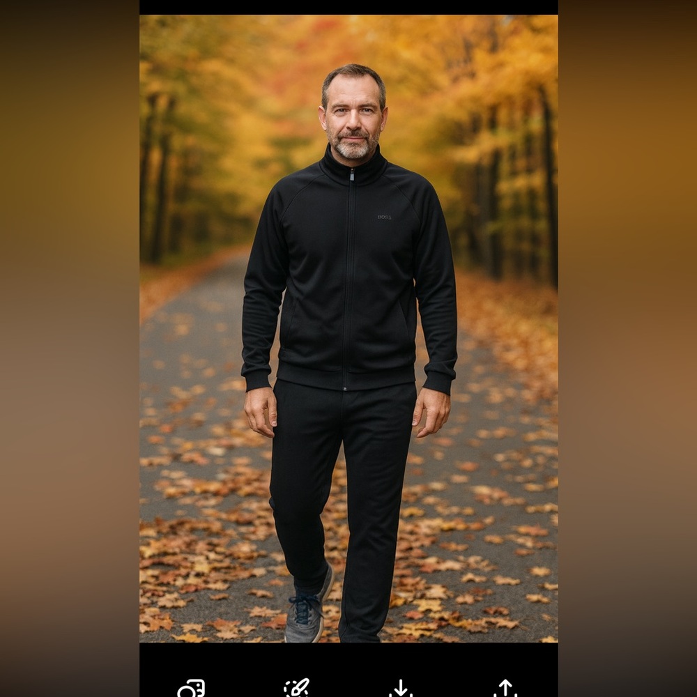 BOSS Men's Black Full-Zip Jacket and pants